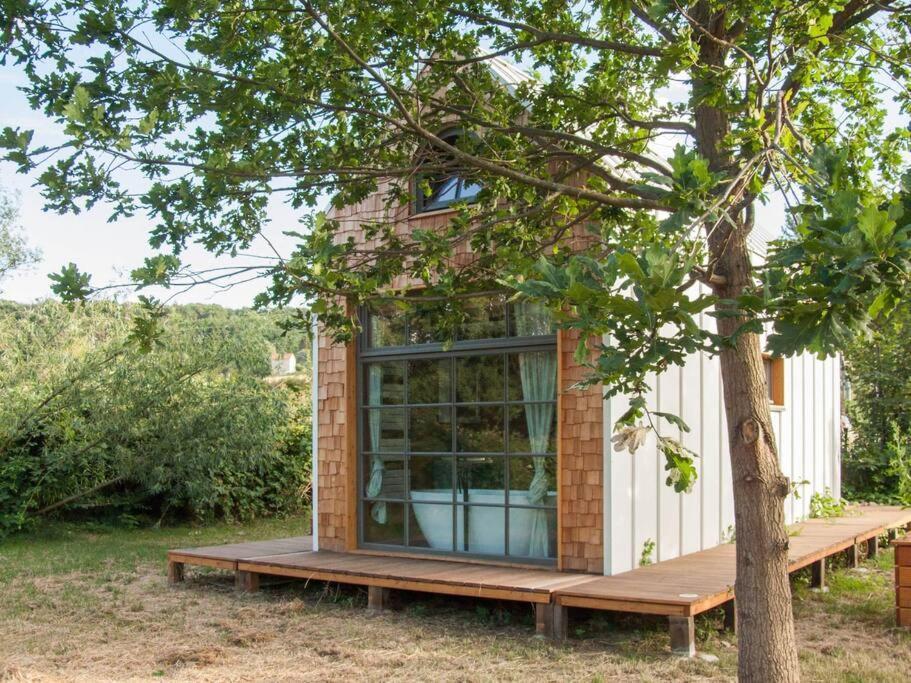 クリップハウゼン Tiny Haus Auf Idyllischem Grundstueck Im Rittergutヴィラ エクステリア 写真